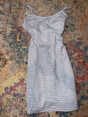 Brandy Melville Light Blue Gingham Mini Dress